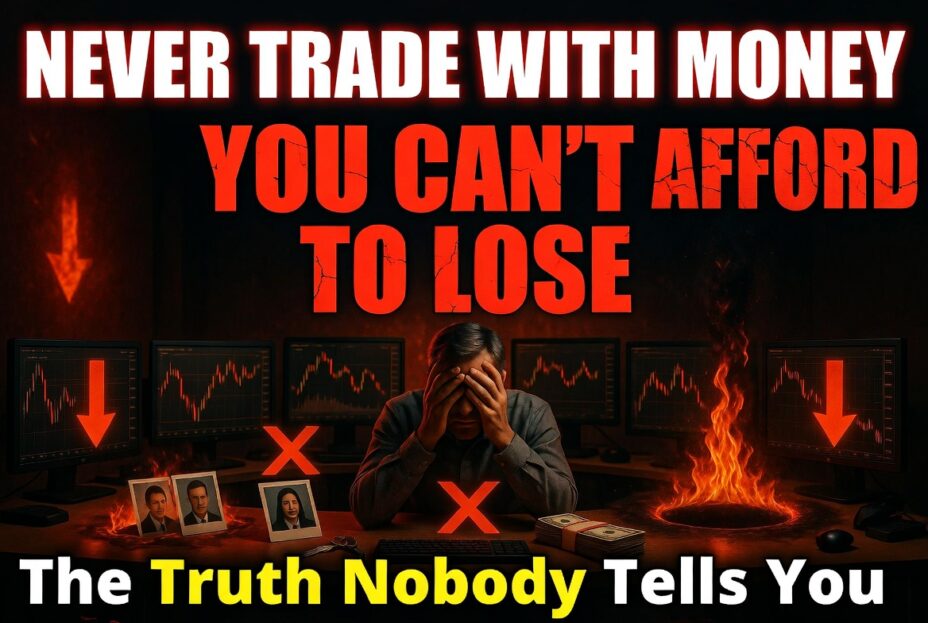 Never Trade With Money You Can’t Afford To Lose — The Truth Nobody Tells You Do not Trade with money you can't afford.